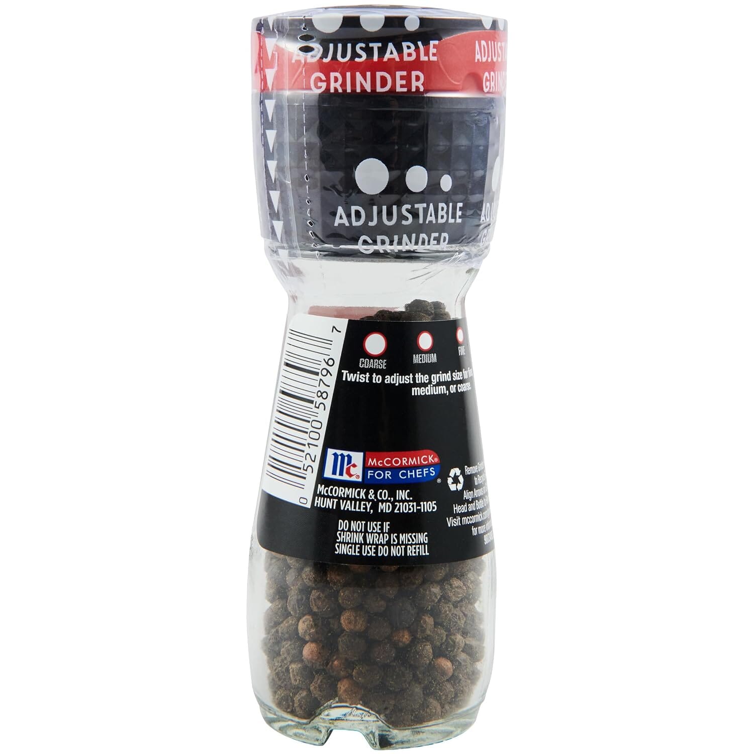 McCormick Black Peppercorn Grinder, 1.24 oz McCormick 
