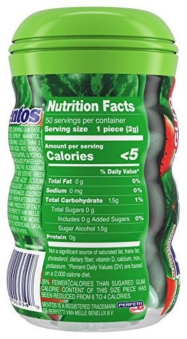Mentos Pure Fresh Sugar-Free Chewing Gum With Xylitol, Watermelon, 50 Piece Bottle (Copy) Mentos 