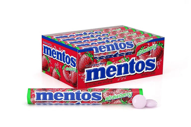Mentos Rolls, Strawberry, 1.32 Ounce Mentos 1.32 Oz-24 Count 