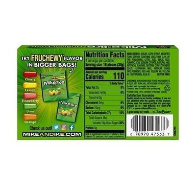 Mike & Ike Chewy Candy, Theater Box Variety Pack, 4 Flavors (Original, Mega, Tropical, Berry), 3 Boxes each Flavor, 12 Boxes Total, 4.25 Ounce each Box Snackathon 