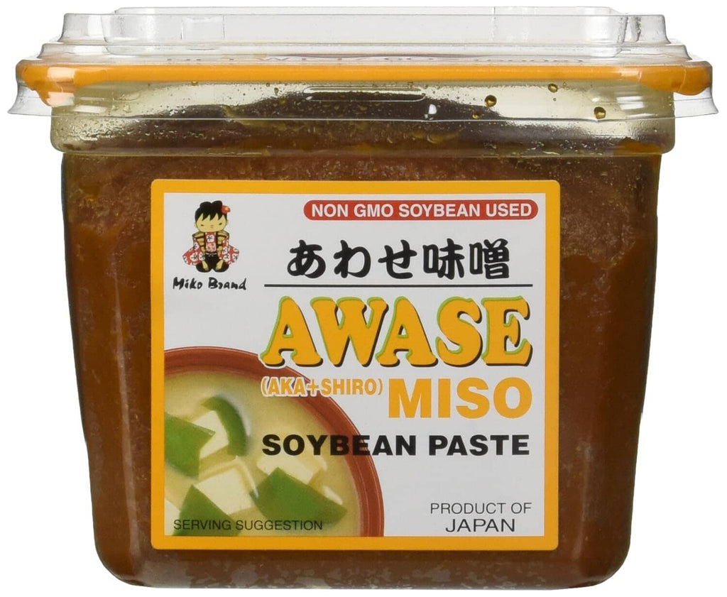 miko　sirone コンビネゾンのみ Miko Brand Awase Miso, AKA+SHIRO, Soybean Paste — Snackathon Foods