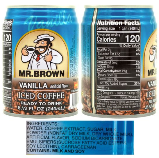 Mr. Brown Vanilla Iced Coffee, 8.12 Ounce Mr. Brown 