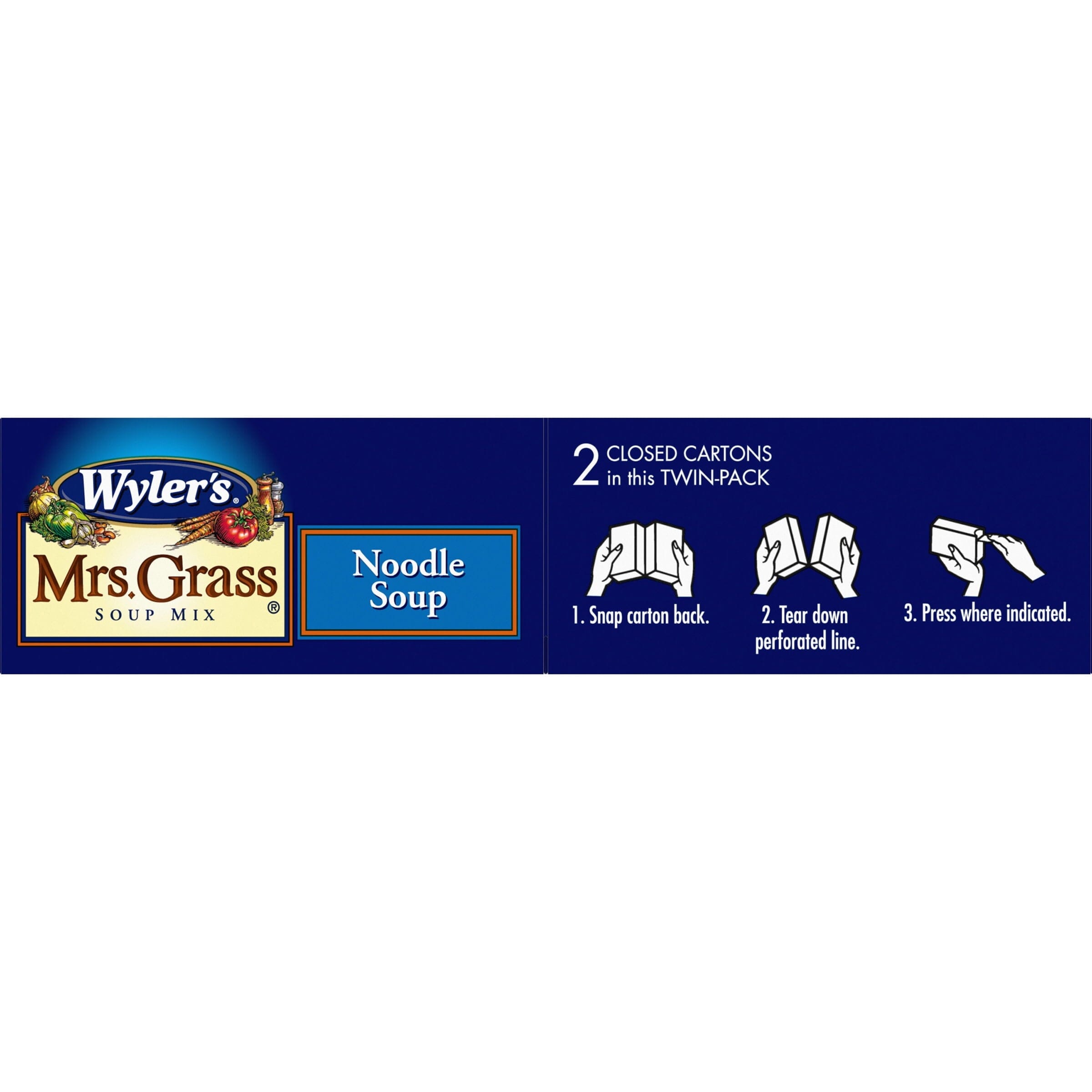 Mrs. Grass Noodle Soup Mix, 2 ct Pack, 4.2 Ounce, Case of 12 Mrs. Grass 