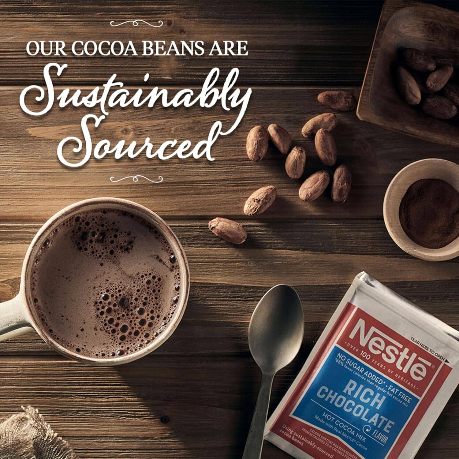 Nestle Hot Cocoa Mix, No Sugar Added, 30 Count of 0.28 oz Packets Nestle 