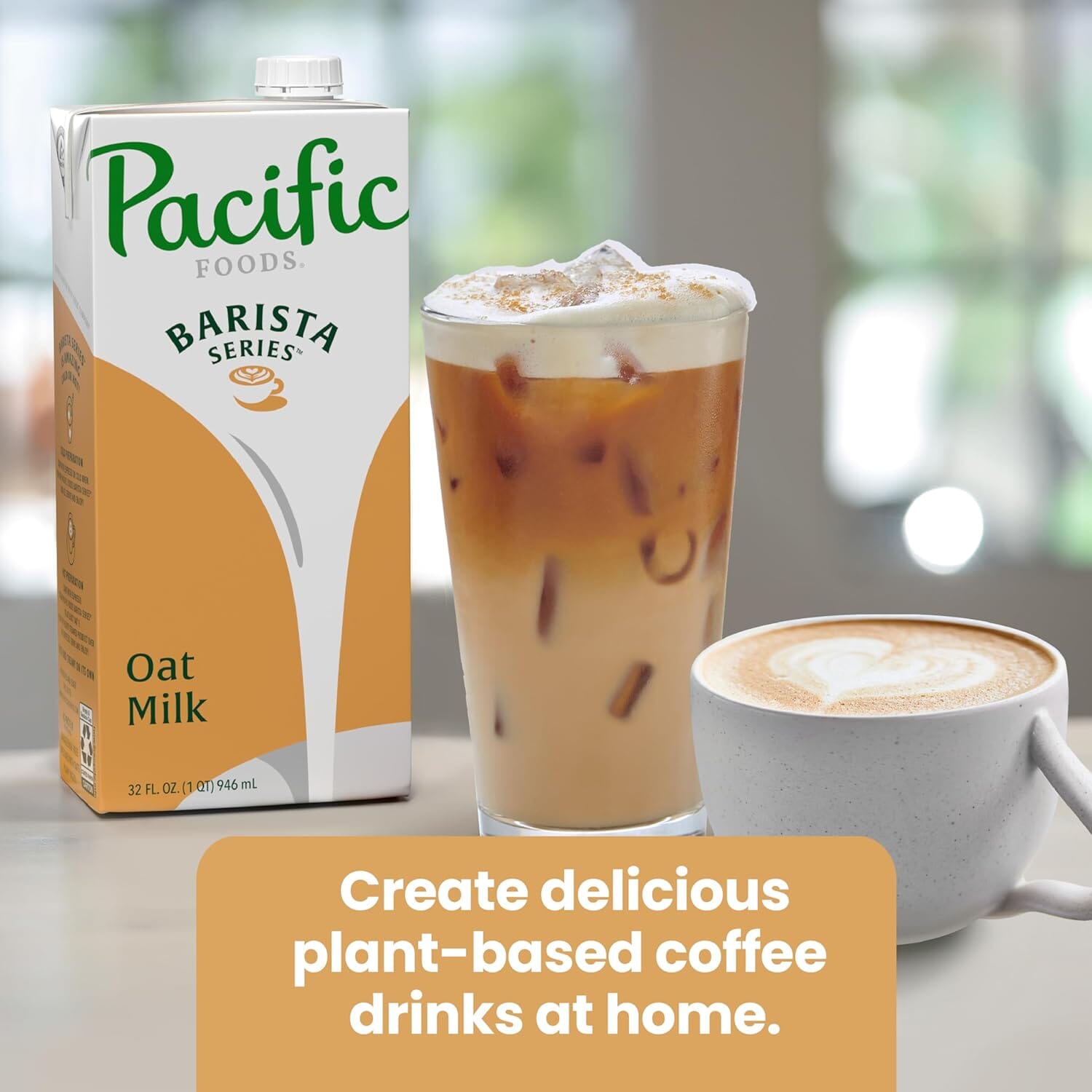 Pacific Foods Barista Series Original Oat Milk, Plant Based Milk, 32 oz Carton Pacific 