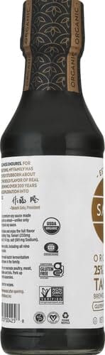 San-J Organic Tamari Soy Sauce Wheat Free Less Sodium 10 Ounce San-J 