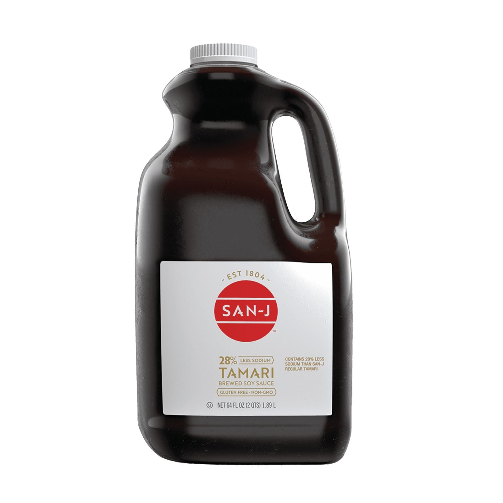 San J - Tamari Gluten Free 28% Less Sodium Soy Sauce WHITE - 64 oz San-J 