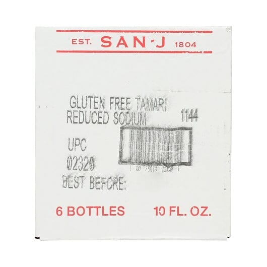 San-J Tamari Soy Sauce San-J Gluten Free Less Sodium 10 Fl Oz-6 Count 