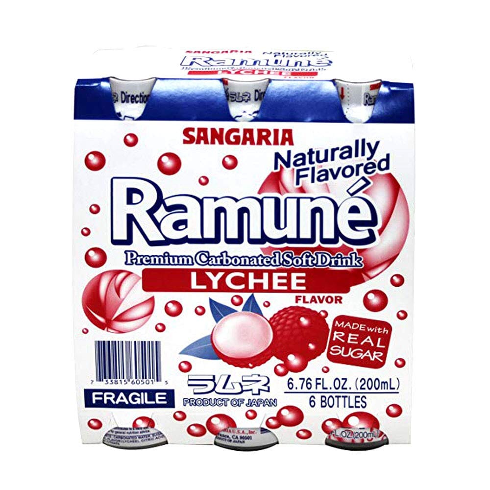 Sangaria Ramune Japanese Soda, Lychee Flavor Sangaria 