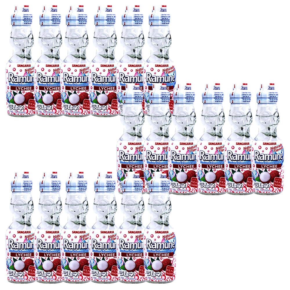 Sangaria Ramune Japanese Soda, Lychee Flavor Sangaria 