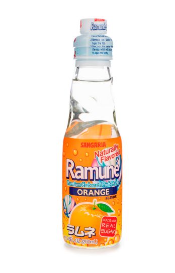 Sangaria Ramune Japanese Soda, Orange Flavor Sangaria Orange 6.76 Fluid Ounce 