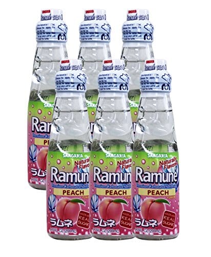 Sangaria Ramune Japanese Soda, Peach Flavor Sangaria 