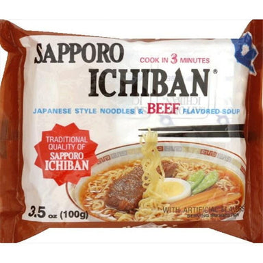 Sapporo Ichiban Japanese Style Ramen in Rich Beef Broth, 3.5 oz Sapporo Ichiban Single 