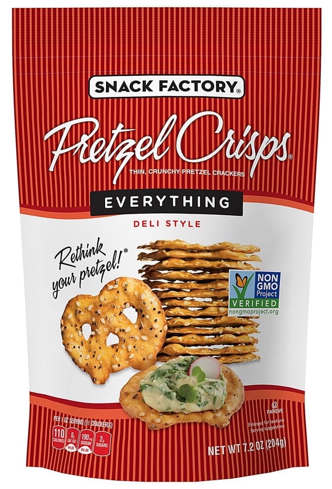 Snack Factory Pretzel Crisps Deli Style Everything -- 7.2 oz Snack Factory 
