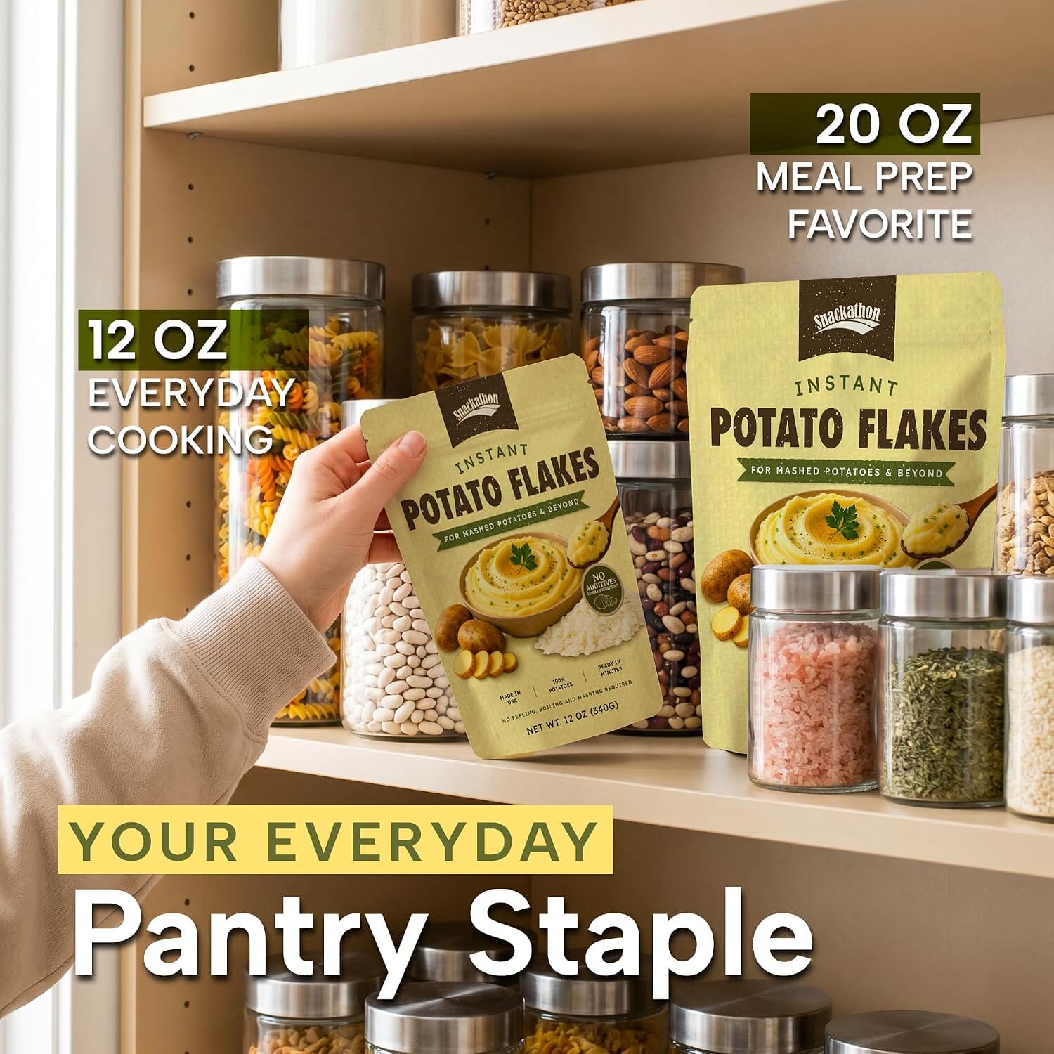 Snackathon 100% Potato Flakes, Instant Mashed Potatoes Snackathon 