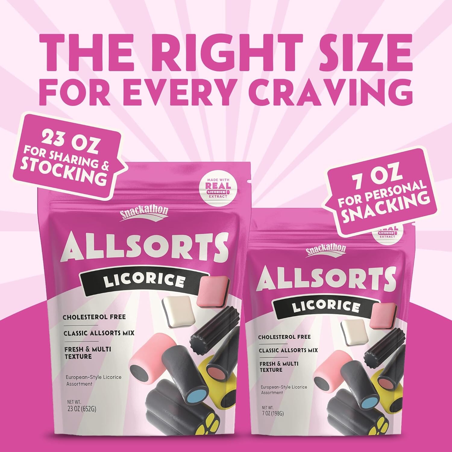 Snackathon Allsorts Licorice Candy Bag Snackathon Foods 