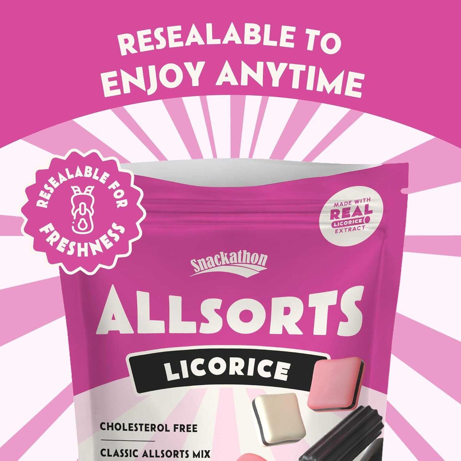 Snackathon Allsorts Licorice Candy Bag Snackathon Foods 