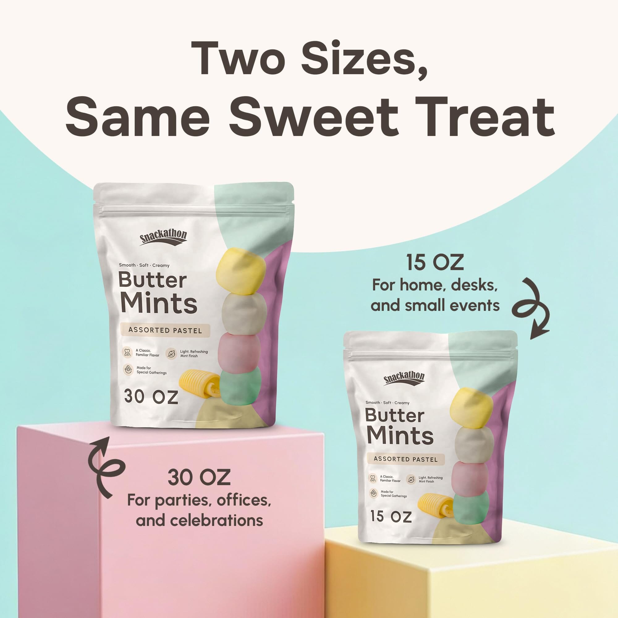 Snackathon Assorted Pastel Buttermints Snackathon Foods 