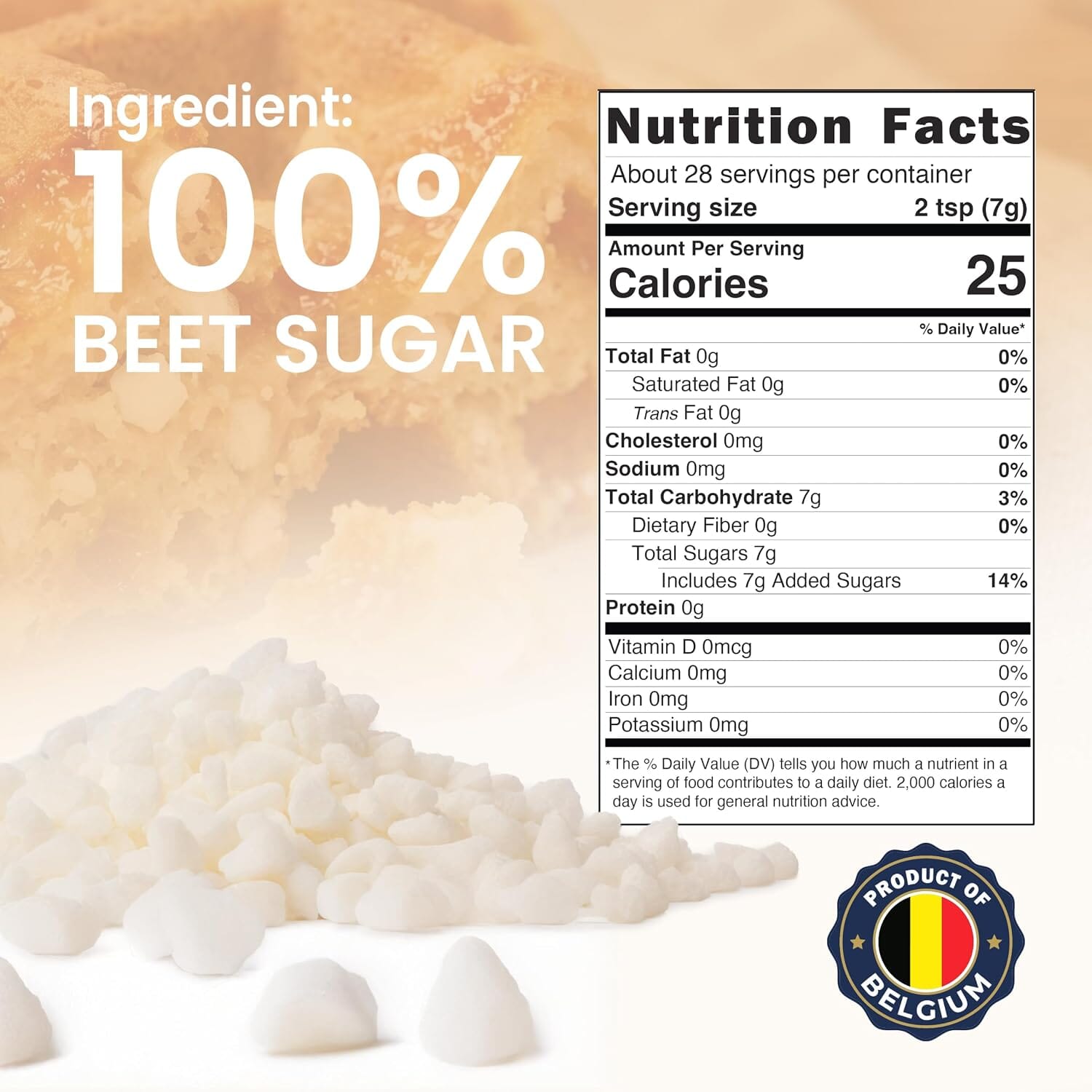 Snackathon Belgian Pearl Sugar, Large Pearl Sugar for Baking Snackathon 