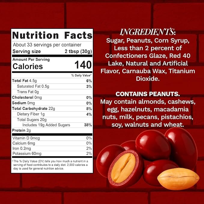 Snackathon Boston Baked Beans Candy, Candy-Coated Roasted Peanuts Snackathon 