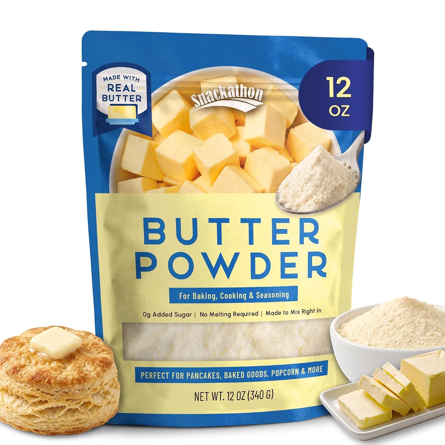 Snackathon Butter Powder, Powdered Butter for Baking & Cooking Snackathon 