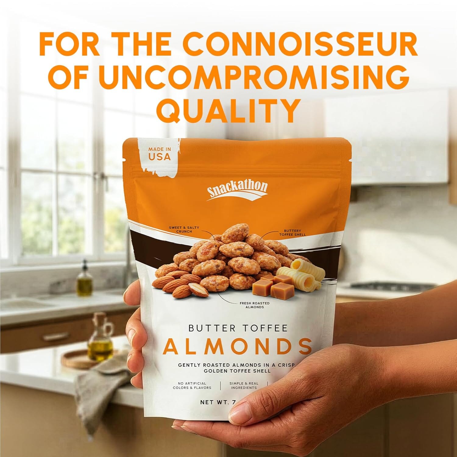 Snackathon Butter Toffee Almonds, Resealable Bag Snackathon 