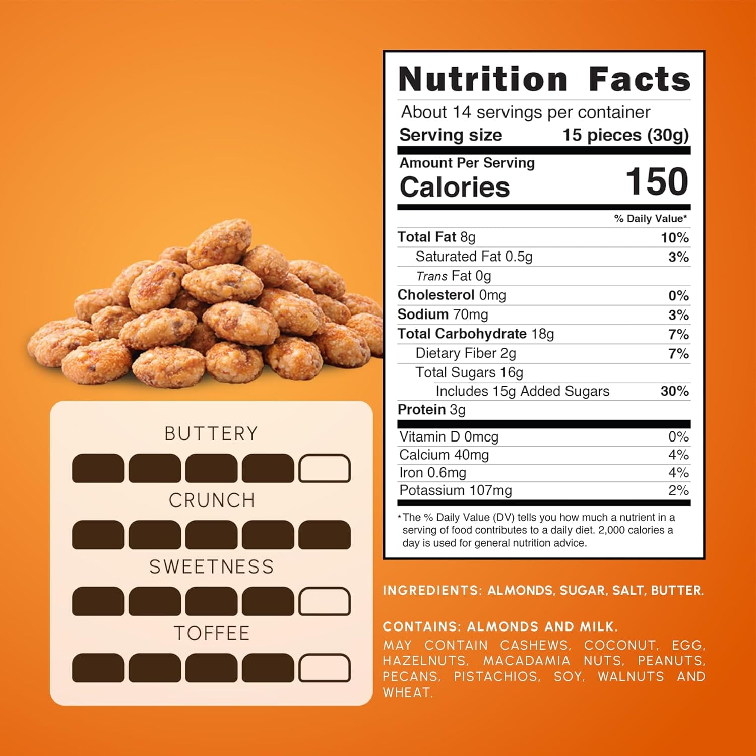 Snackathon Butter Toffee Almonds Snackathon 