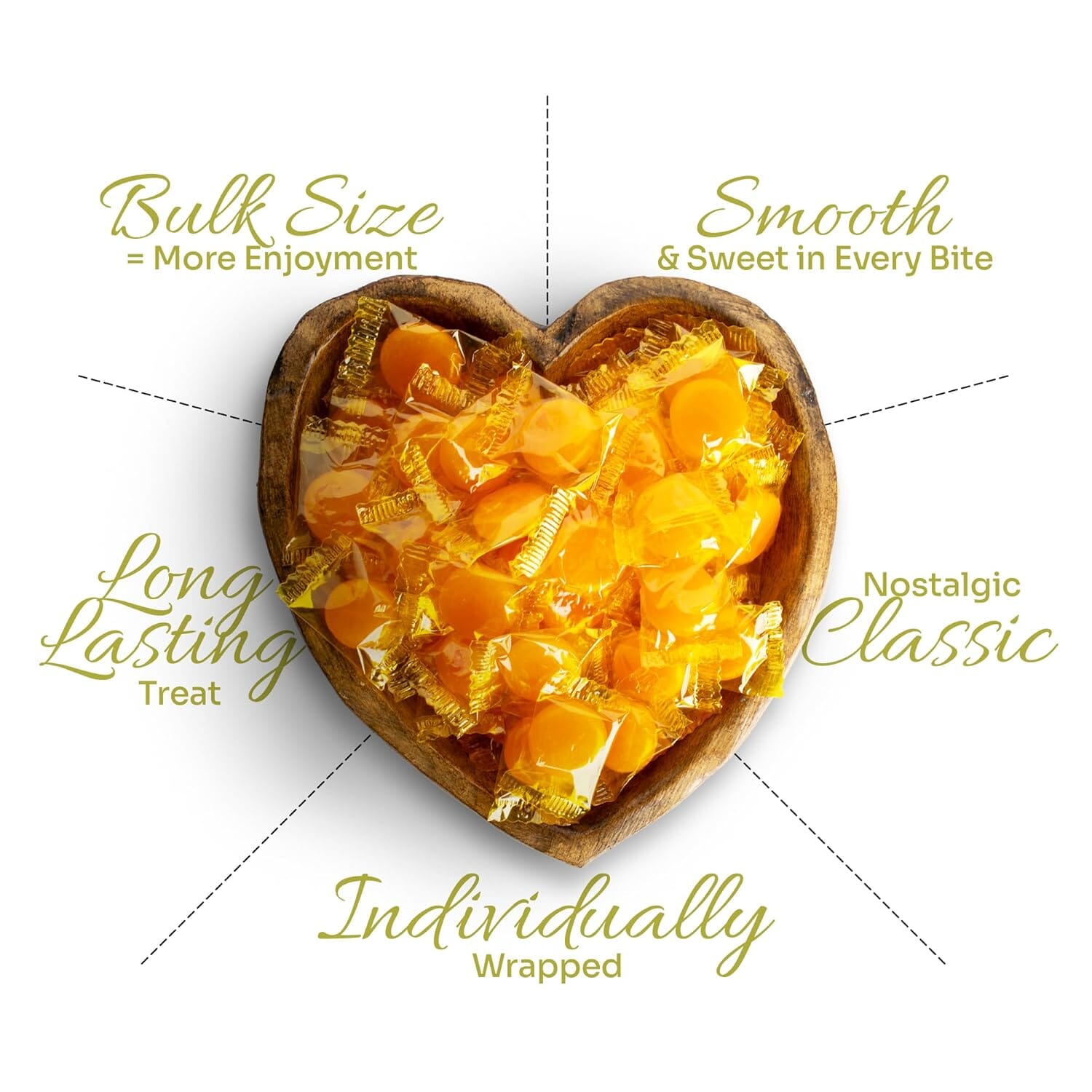 Snackathon Butterscotch Hard Candy – Individually Wrapped Bulk Bags (1LB, 2LB, 4LB) Snackathon 