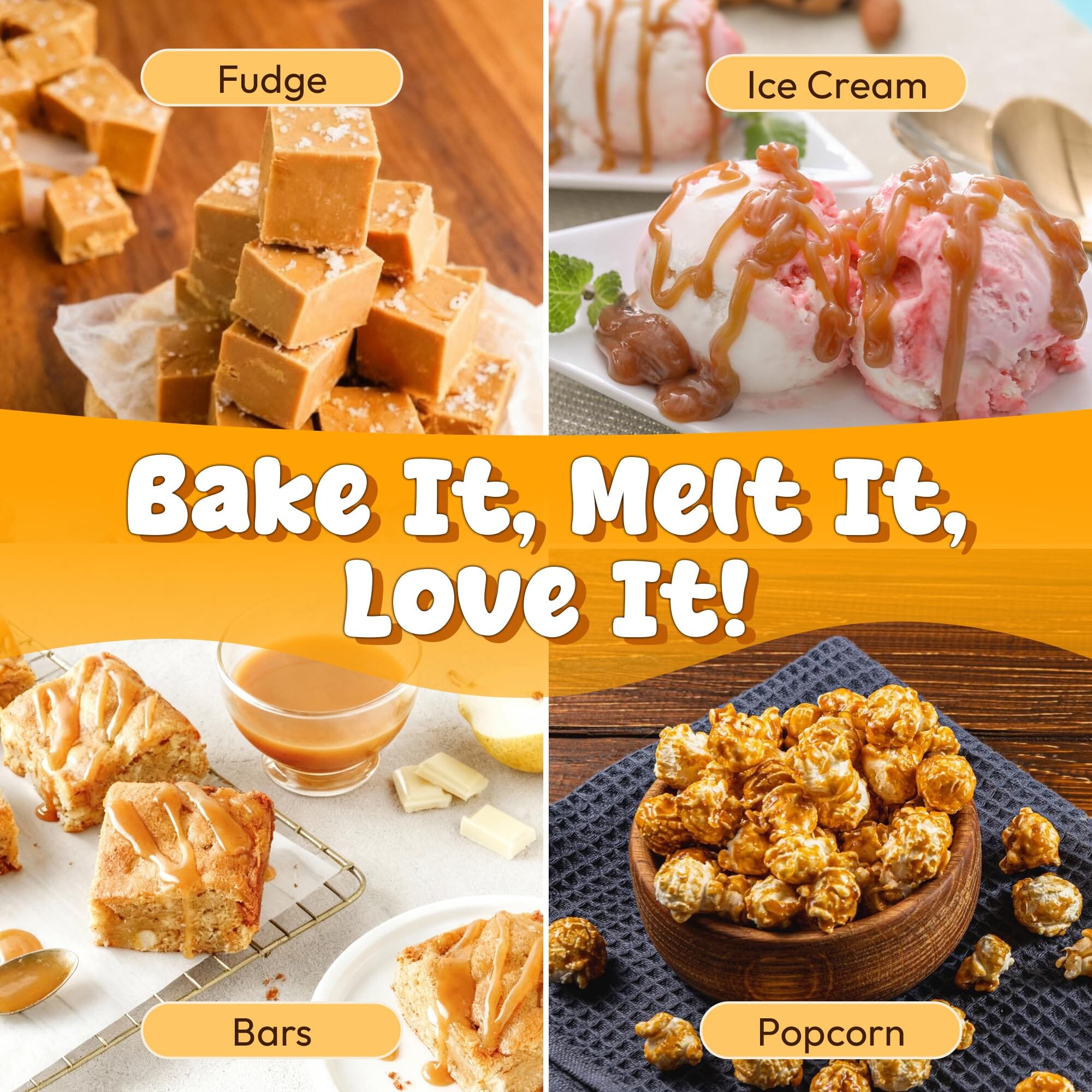 Snackathon Caramel Bits - Buttery Baking Caramel Chips, Various Sizes Snackathon 