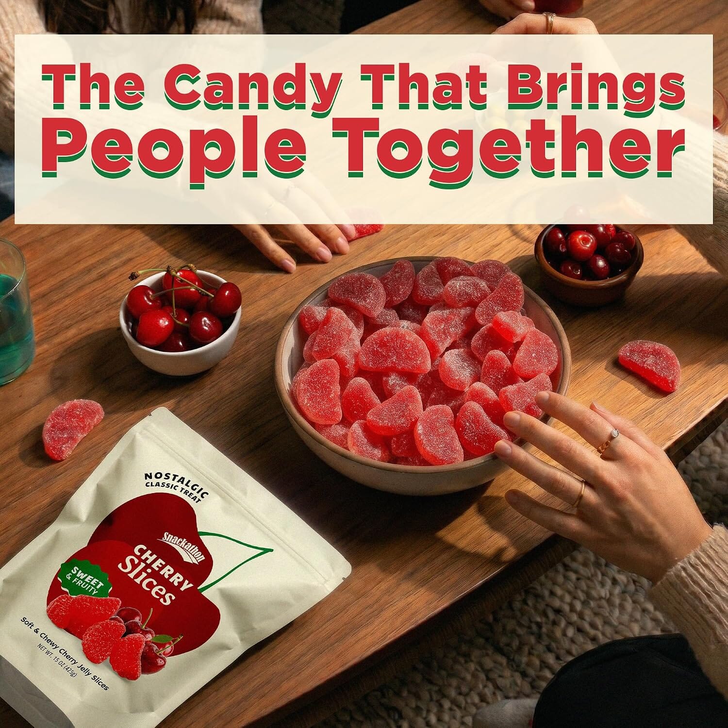 Snackathon Cherry Slices Candy, Soft & Chewy Slices Snackathon 