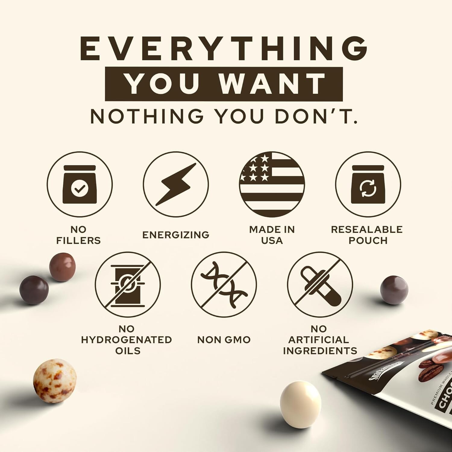 Snackathon Chocolate Covered Espresso Beans - 7 oz (Marbled & Milk Chocolate Flavor) Snackathon Foods 