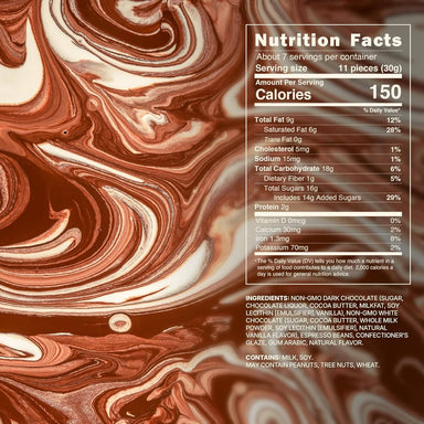 Snackathon Chocolate Covered Espresso Beans - 7 oz (Marbled & Milk Chocolate Flavor) Snackathon Foods 
