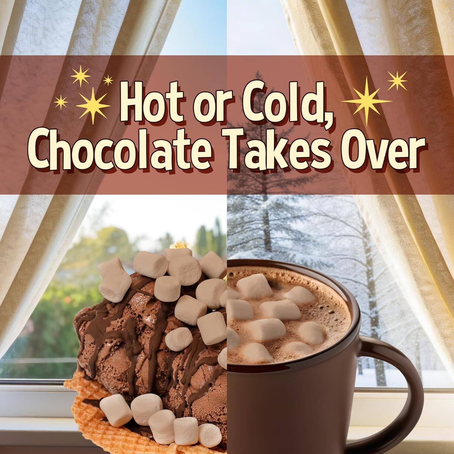 Snackathon Chocolate Mini Dehydrated Marshmallows – 8 oz Resealable Bag (Crunchy Topping for Hot Chocolate, Baking & Desserts) Snackathon 