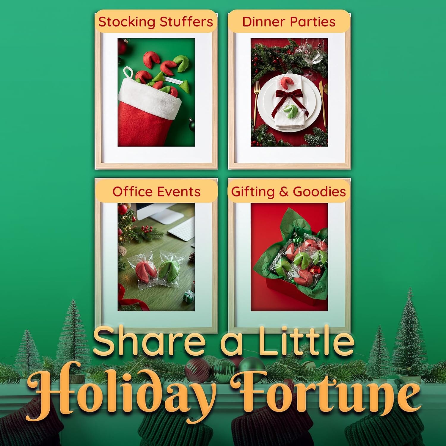 Snackathon Christmas Fortune Cookies, Individually Wrapped Snackathon 