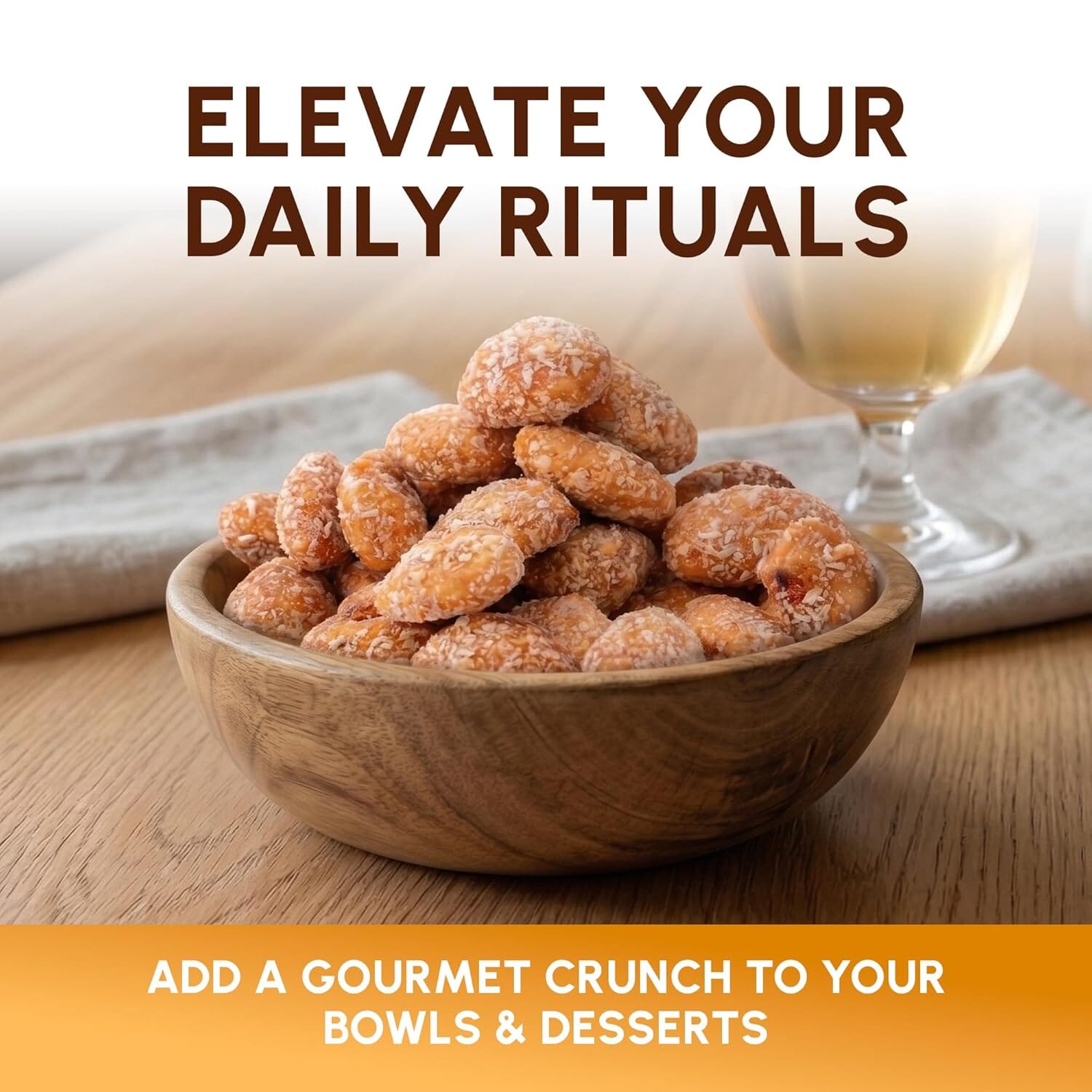 Snackathon Coconut Macaroon Toffee Almonds, Resealable Bag Snackathon 