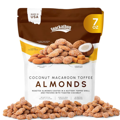Snackathon Coconut Macaroon Toffee Almonds Snackathon 7 Ounce 