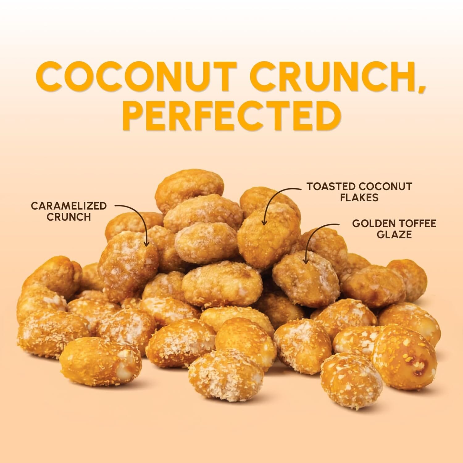 Snackathon Coconut Toffee Peanuts,Resealable Bag Snackathon 