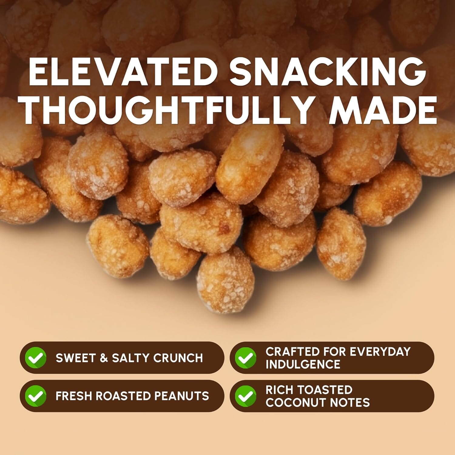 Snackathon Coconut Toffee Peanuts,Resealable Bag Snackathon 