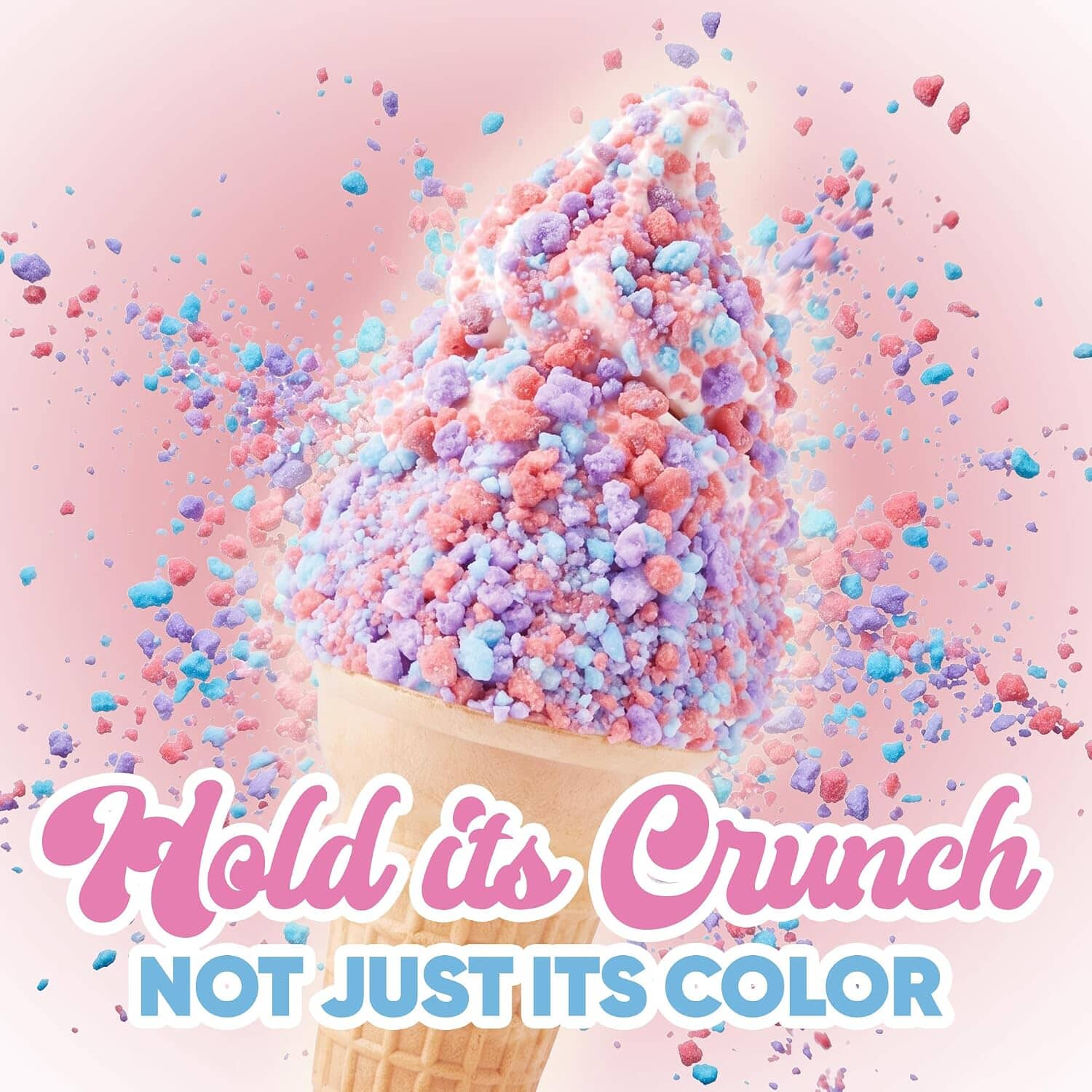 Snackathon Cotton Candy Crunch, 5 oz, Ice Cream Dessert Topping Sprinkles, Crunchy Cotton Candy Flavored Sprinkles, Colorful Crumble Bits for Ice Cream, Frozen Yogurt, Desserts & Cupcakes, Made in USA Snackathon 