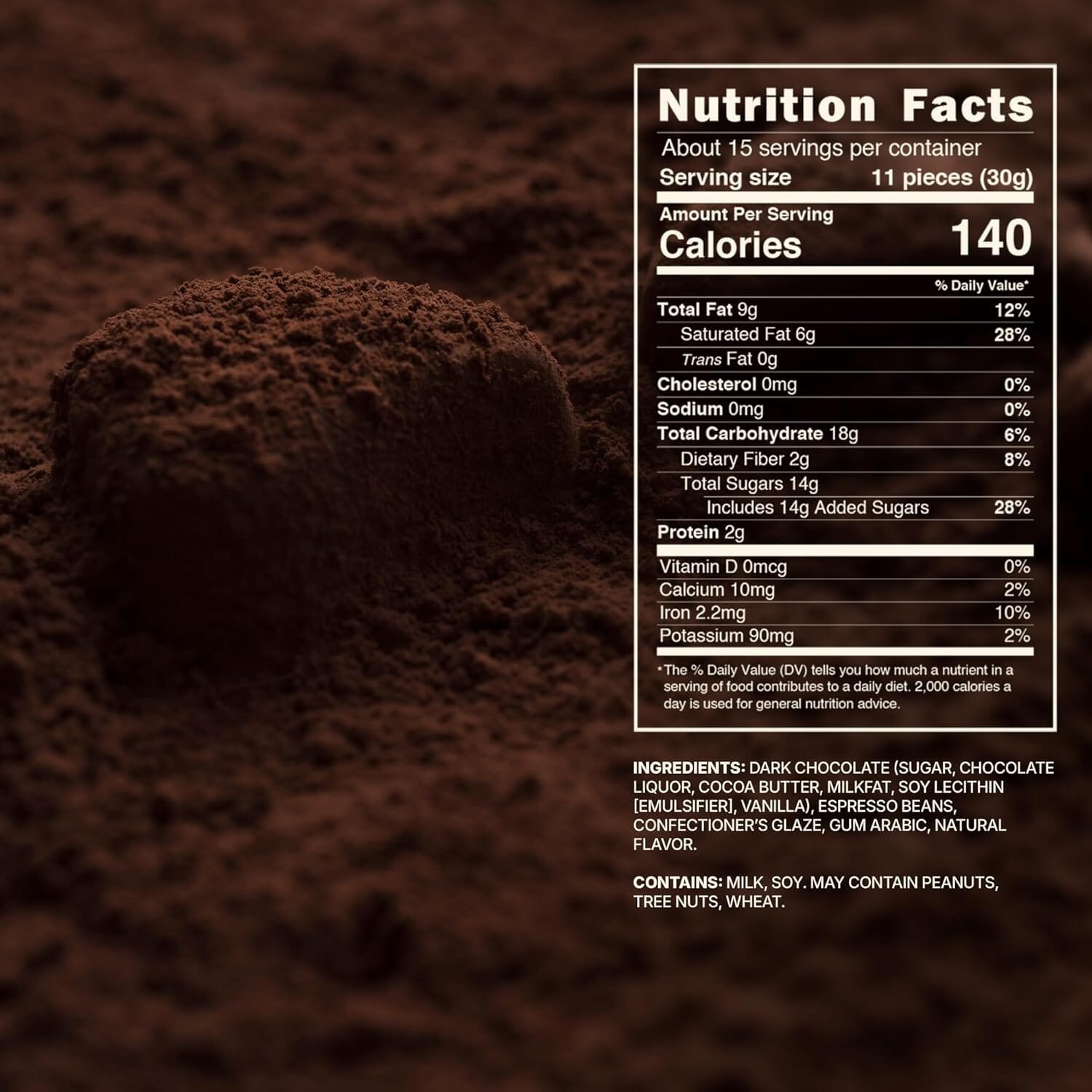 Snackathon Dark Chocolate Covered Espresso Beans, 1 lb Snacks Snackathon Foods 