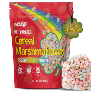 Snackathon Dehydrated Cereal Marshmallows - Assorted Rainbow Mini Bits, Various Sizes Snackathon 1 Pound 