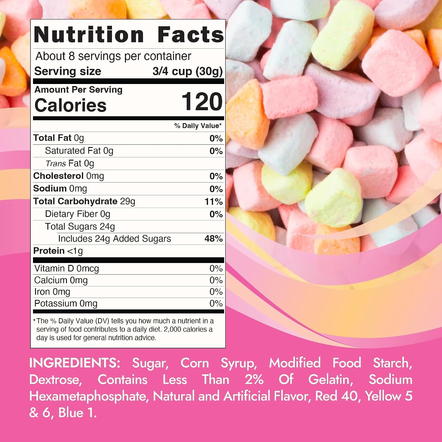 Snackathon Dehydrated Cereal Marshmallows, Assorted Rainbow Mini Bitss Snackathon 