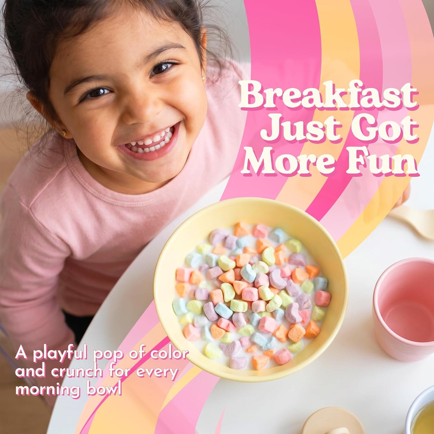 Snackathon Dehydrated Cereal Marshmallows, Assorted Rainbow Mini Bitss Snackathon 
