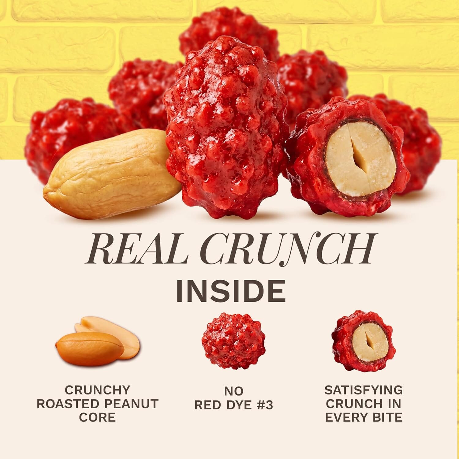 Snackathon French Burnt Peanuts, 15 oz – Classic Red Candy Coated Peanuts in Resealable Bag, Old Fashioned Sweet & Crunchy Snack, Made in USA, Great for Snacking & Sharing Snackathon 
