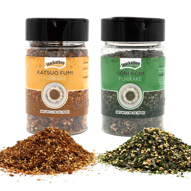 Snackathon Furikake Rice Seasoning, Japanese Spices Topper for Rice Ball, Salad, Stir Fried Vegetables (Pack of 2, Nori Katsuo) Snackathon 