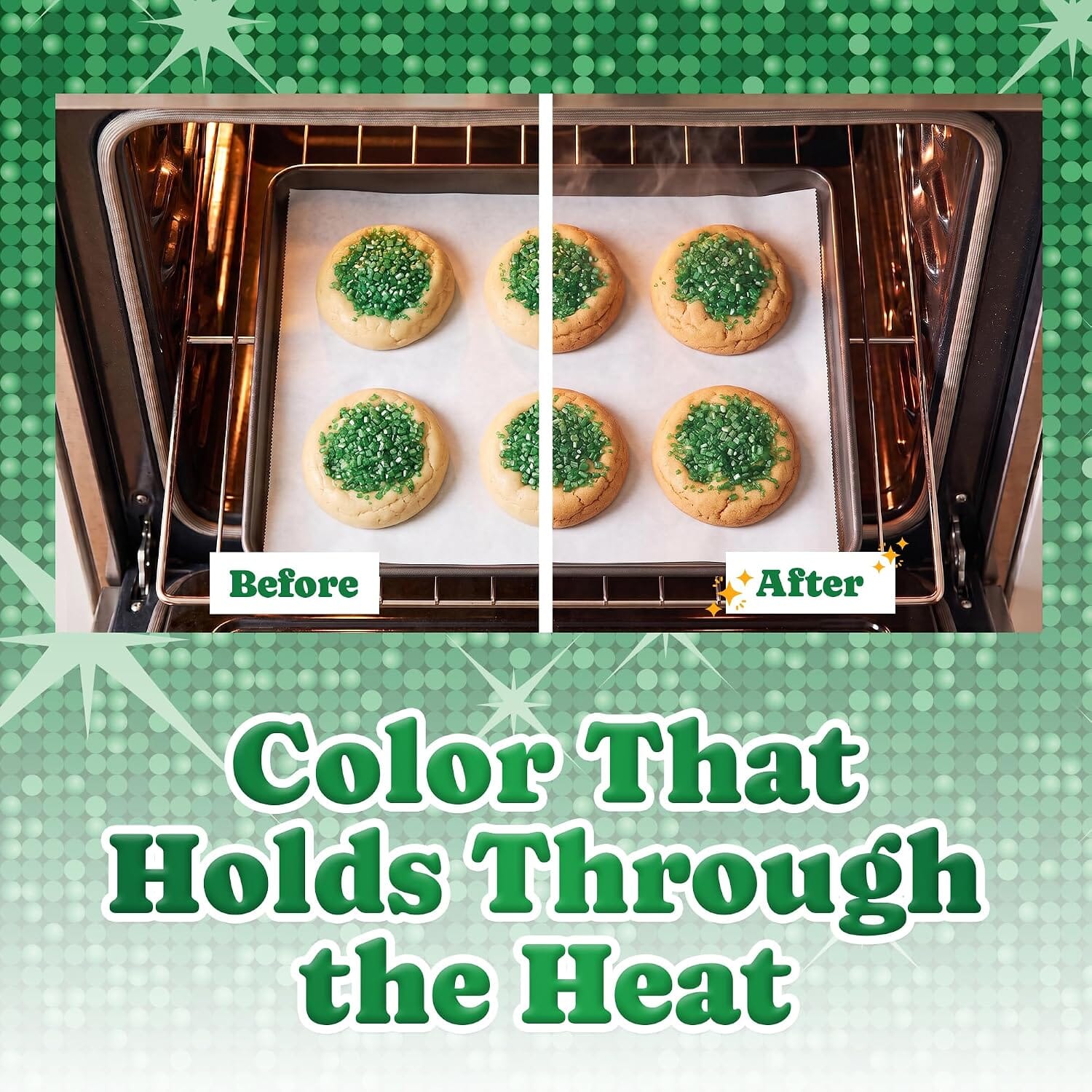 Snackathon Green Sanding Sugar, 7 oz, Extra Coarse for Baking & Decorating Green Shimmering Crystals, Heat Resistant Sugar Sprinkles, Bright Edible Finishing Sugar for Cupcakes, Cookies & Drinks Snackathon 