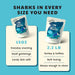 Snackathon Gummy Sharks Candy, Soft & Chewy Blue Raspberry Gummies Snackathon 