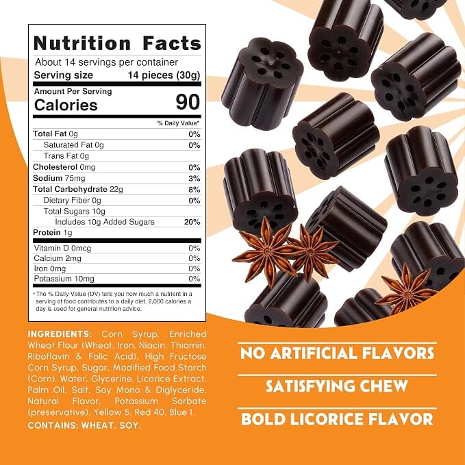 Snackathon Honeycomb Black Licorice Bites, 15 oz Resealable Bag, Old-Fashioned Chewy Black Licorice Nibs, Made in USA, No Artificial Flavors, Classic Treat for Snacking, Candy Jars & Sharing Snackathon 