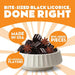 Snackathon Honeycomb Black Licorice Bites, Chewy Black Licorice Nibs Snackathon 