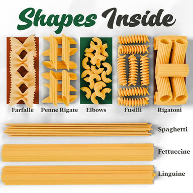 Snackathon Italian Pasta Assortment Box, Variety Shapes, Made in Italy, Gift-Ready for Home Chefs & Pasta Lovers Snackathon 8 Shapes 
